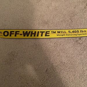Off white yellow industrial belt